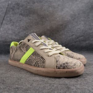 Sam Edelman Shoes Womens 9.5 Sneakers Fashion Lifestyle Snake Print Neon Casual